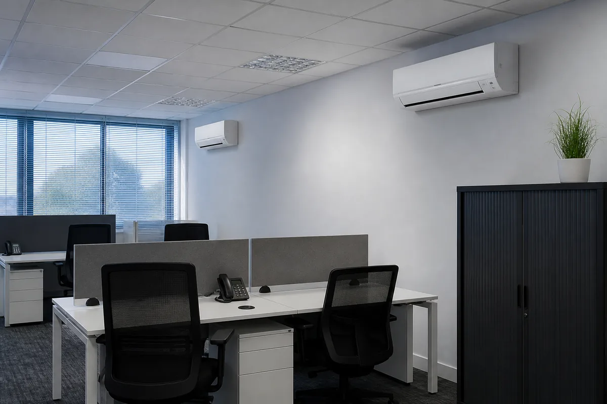 Office space where commercial cooling quotes are compared